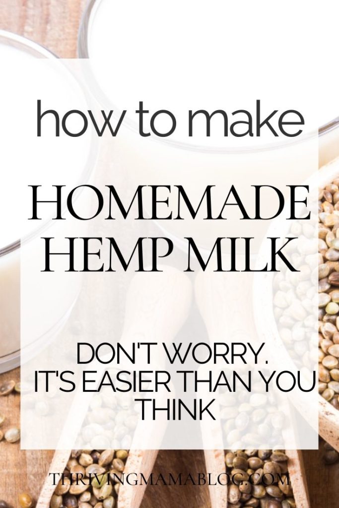 how to make hemp milk