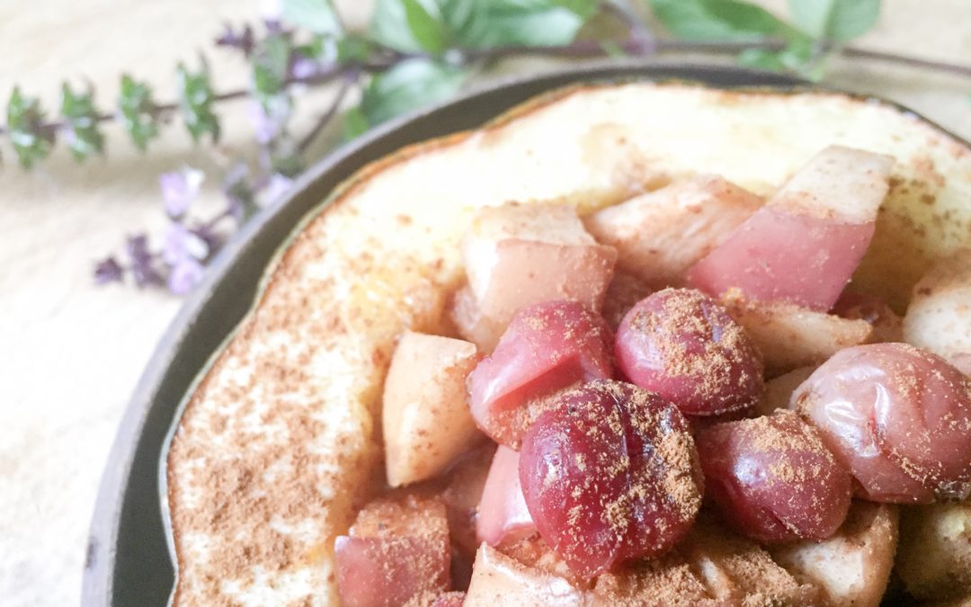 Cranberry Apple Stuffed Acorn Squash Recipe -NO SUGAR