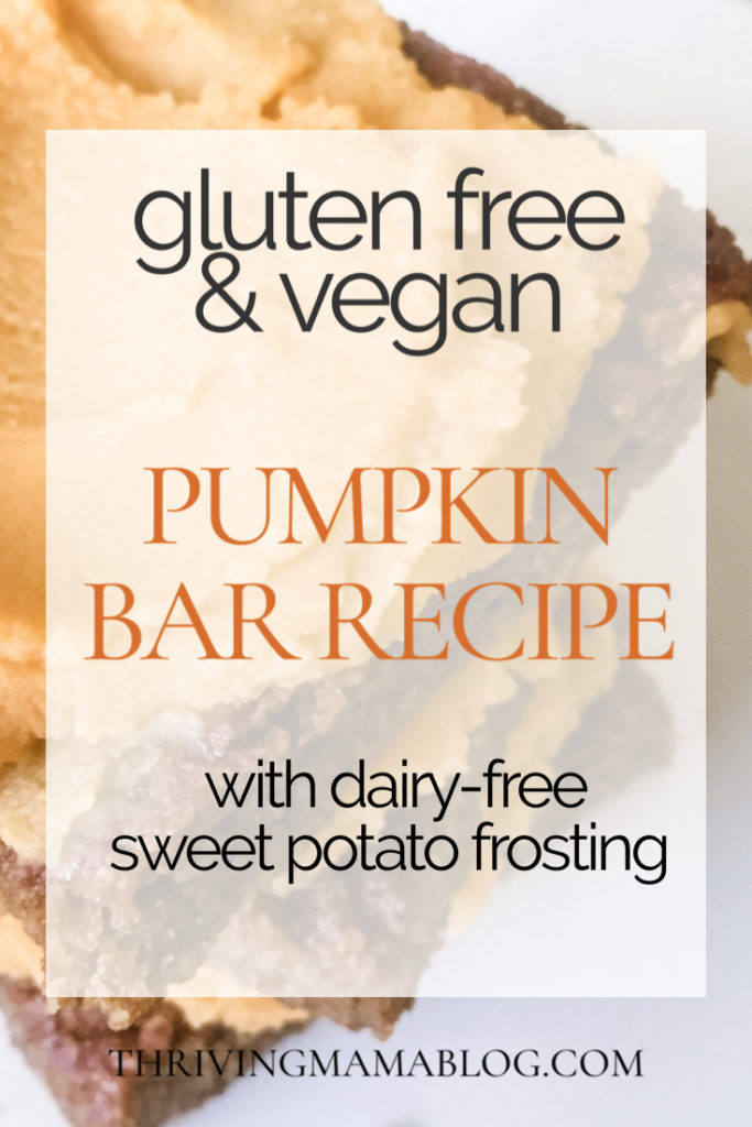 gluten free vegan pumpkin bars